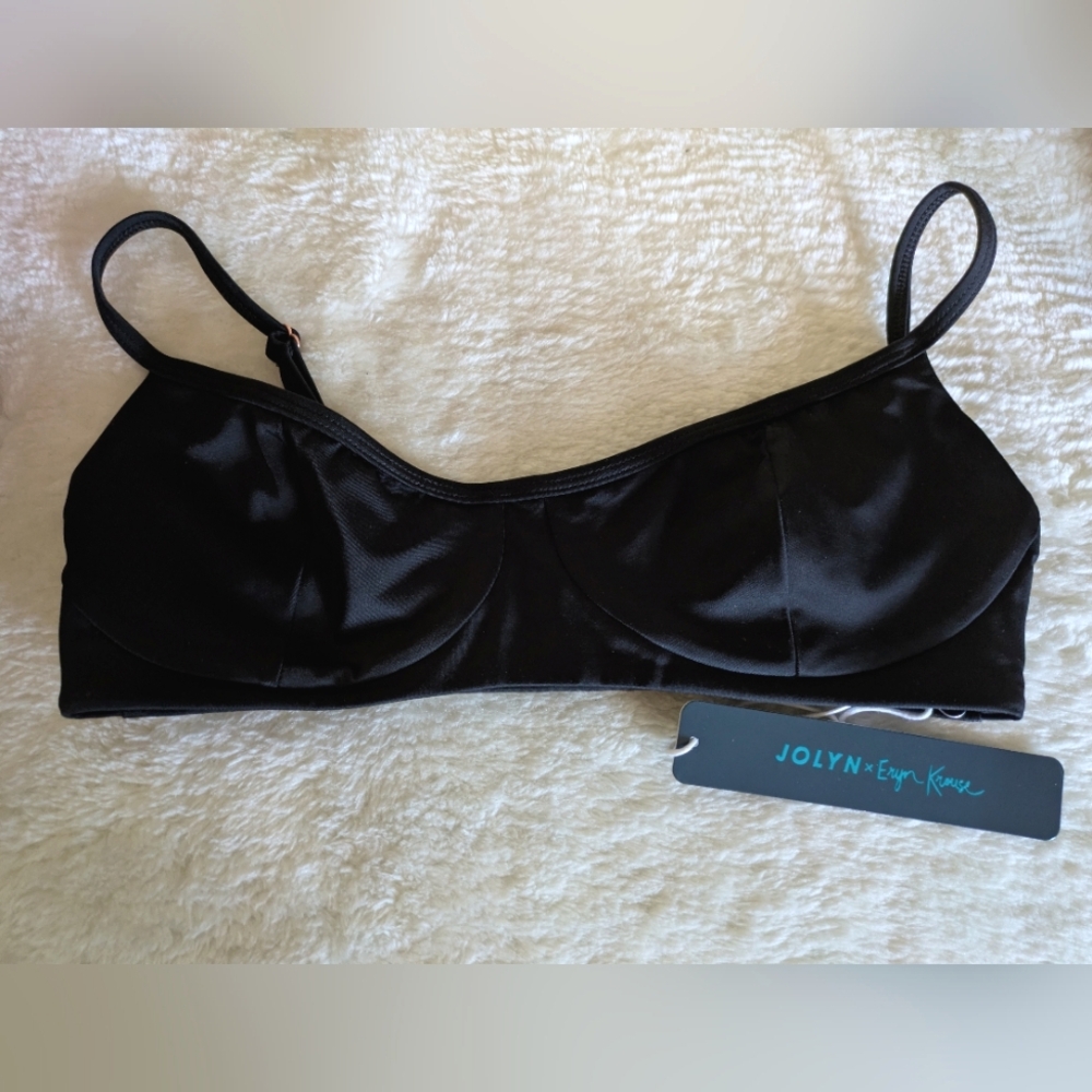 Brand New Jolyn Makenna Bikini Top Black size Small